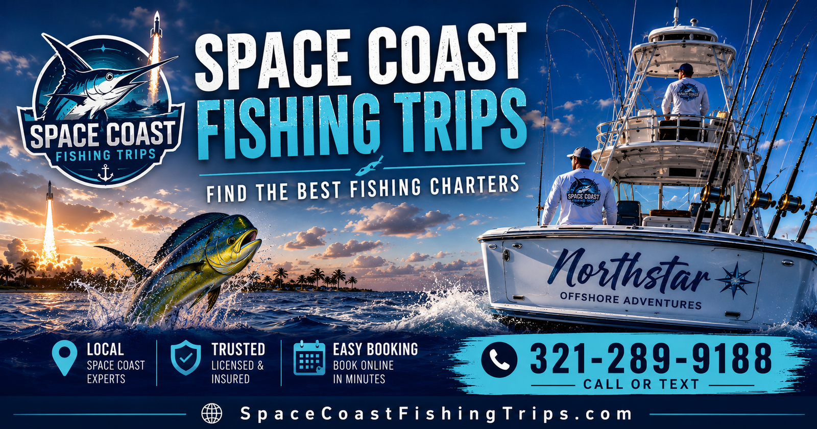 Space Coast Fishing Trips - Charter Fishing Banner